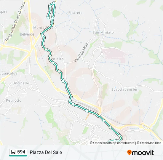 594 Bus Line Map