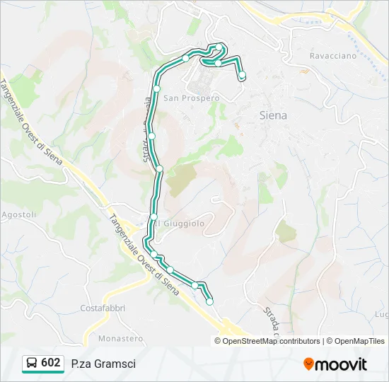 602 Bus Line Map