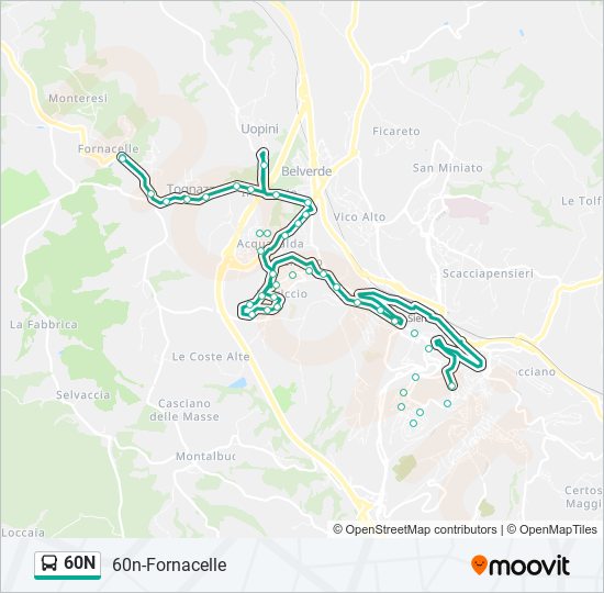 60n Route: Schedules, Stops & Maps - 60n-Fornacelle (Updated)