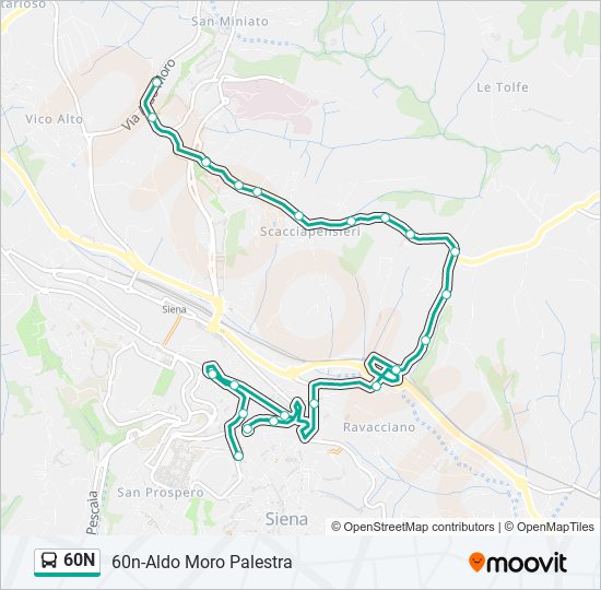 60n Route: Schedules, Stops & Maps - 60n-Aldo Moro Palestra (Updated)