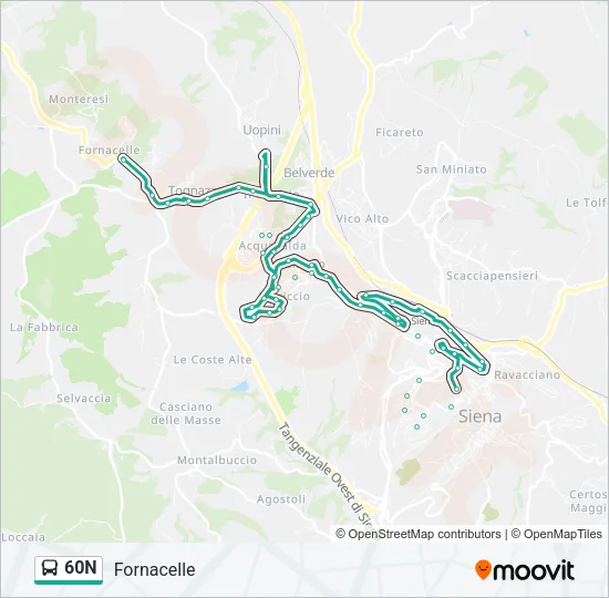 60N Bus Line Map