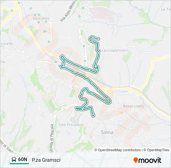 60N Bus Line Map