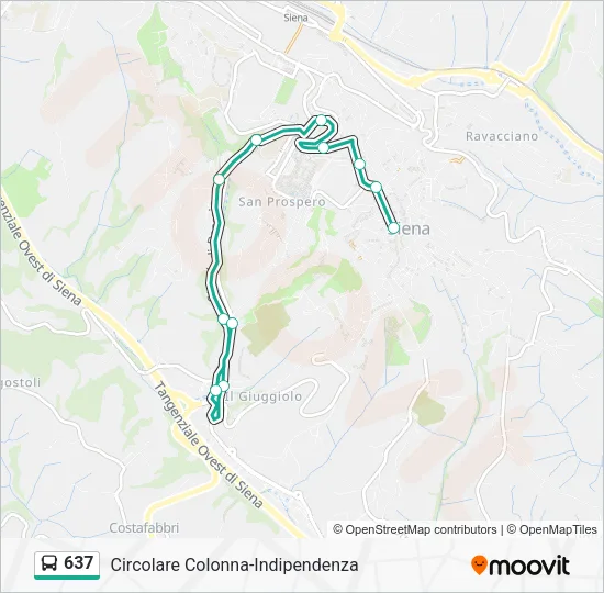 637 Bus Line Map