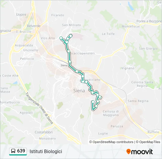 639 Bus Line Map