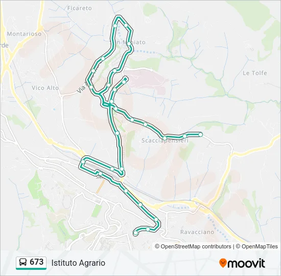 673 Bus Line Map