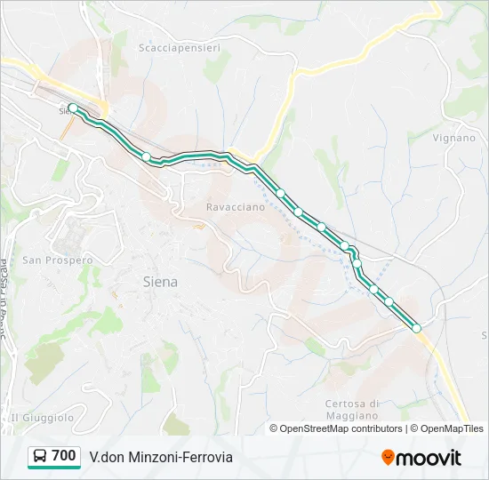 700 Bus Line Map