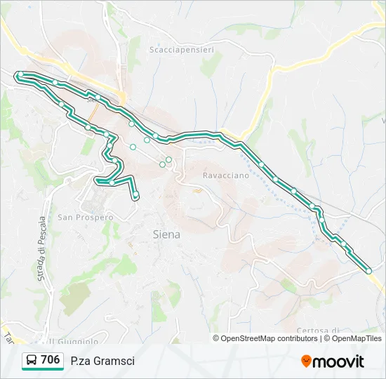 706 Bus Line Map