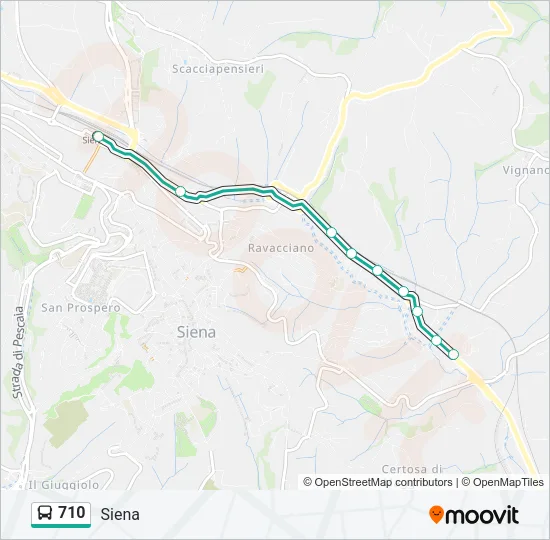 710 Bus Line Map