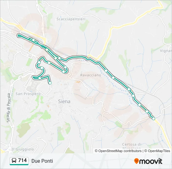 714 Bus Line Map