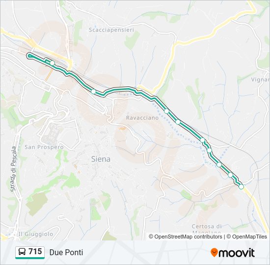 Percorso linea bus 715