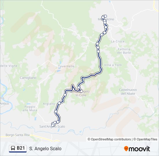 B21 Bus Line Map