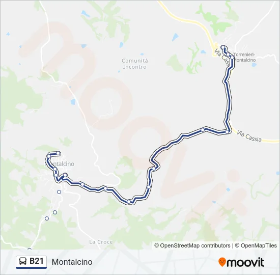 B21 Bus Line Map