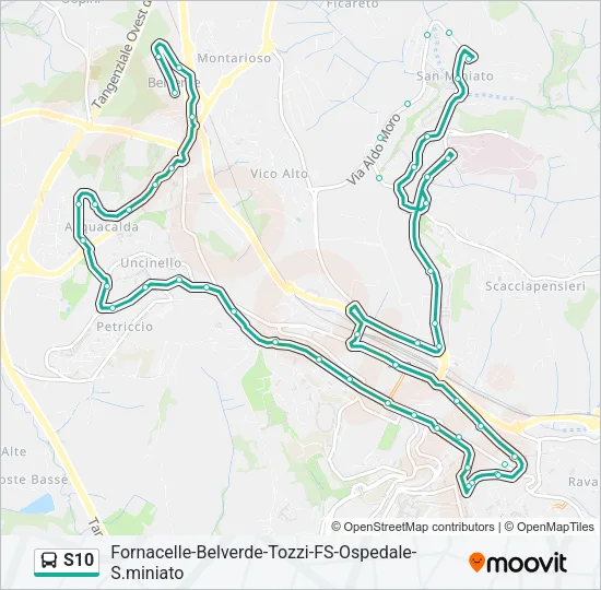 S10 Bus Line Map