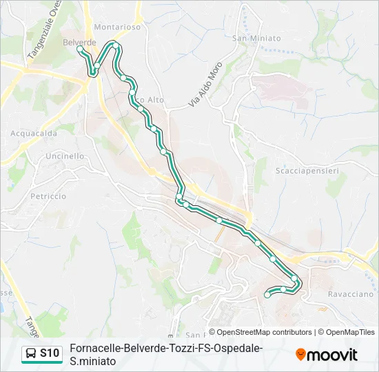 S10 Bus Line Map