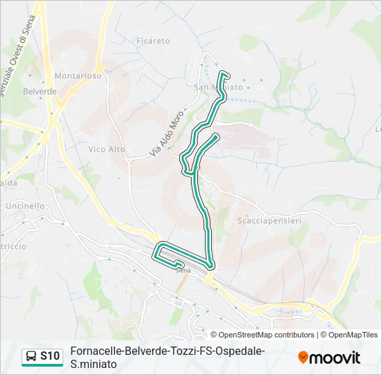 S10 Bus Line Map