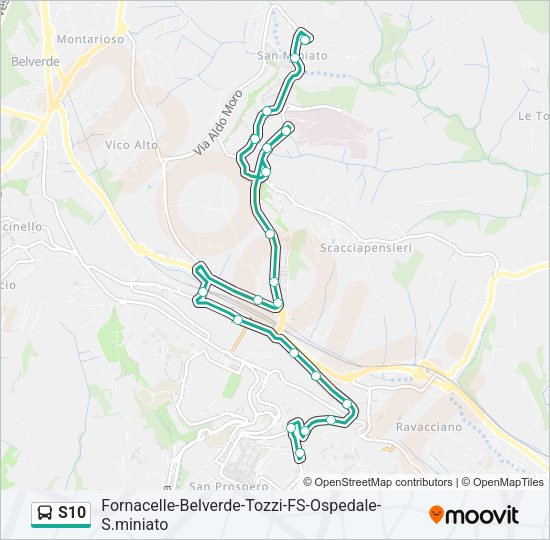 S10 Bus Line Map