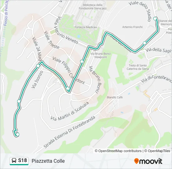 S18 Bus Line Map