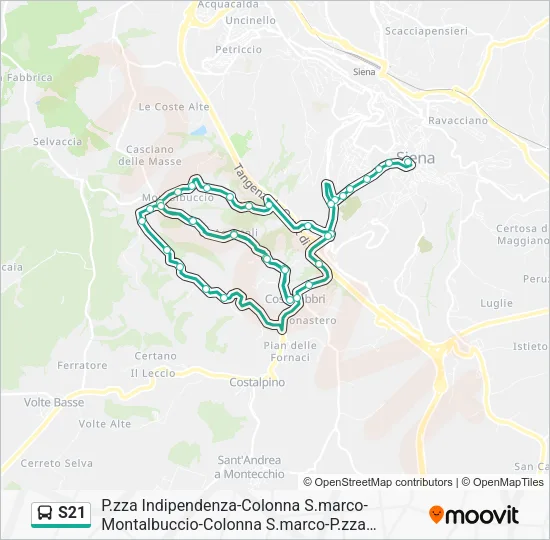 S21 Bus Line Map