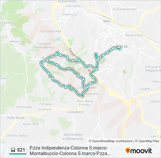 S21 Bus Line Map