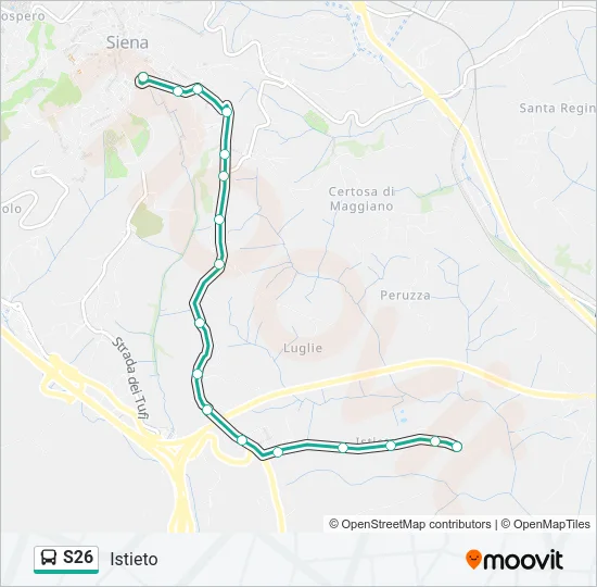 S26 Bus Line Map