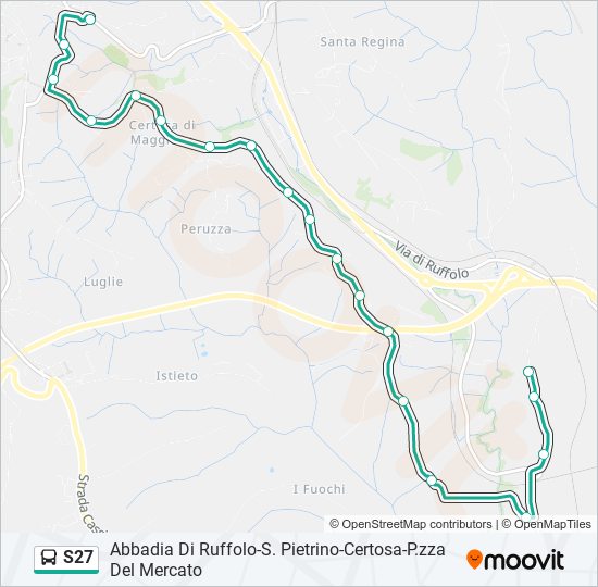 S27 bus Line Map