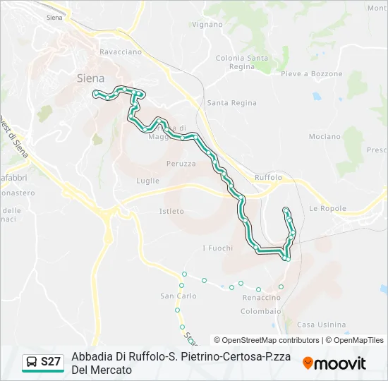 S27 Bus Line Map