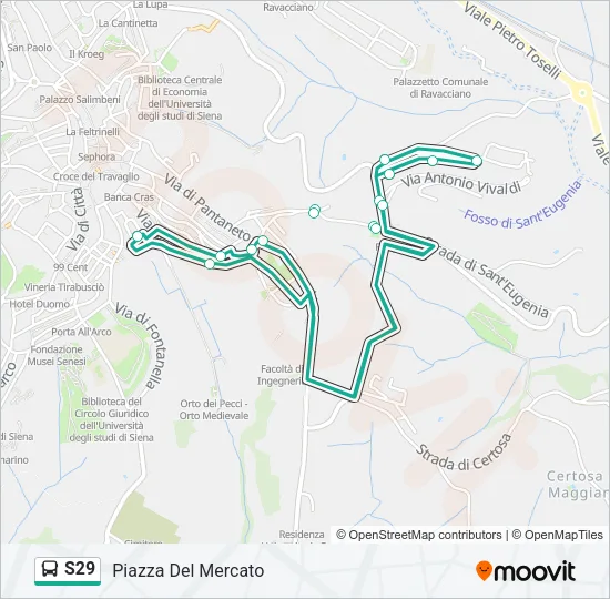 S29 Bus Line Map