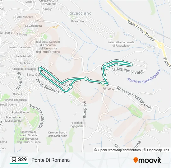 S29 Bus Line Map