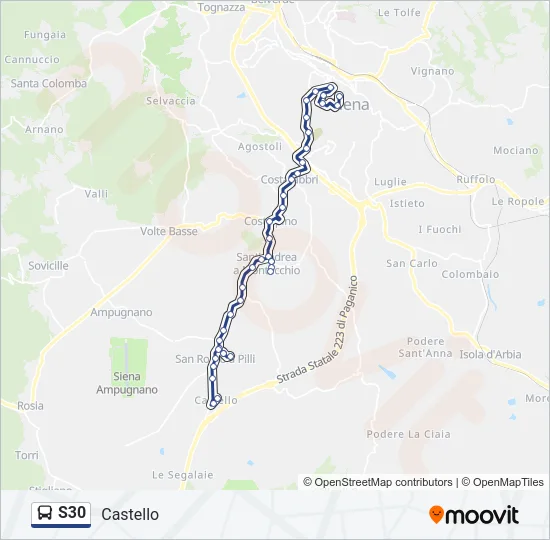 S30 Bus Line Map