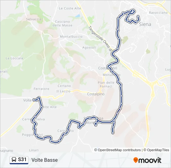 S31 Bus Line Map