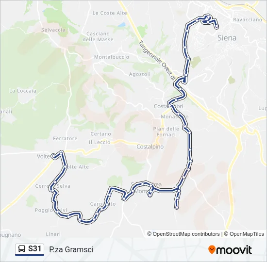 S31 Bus Line Map