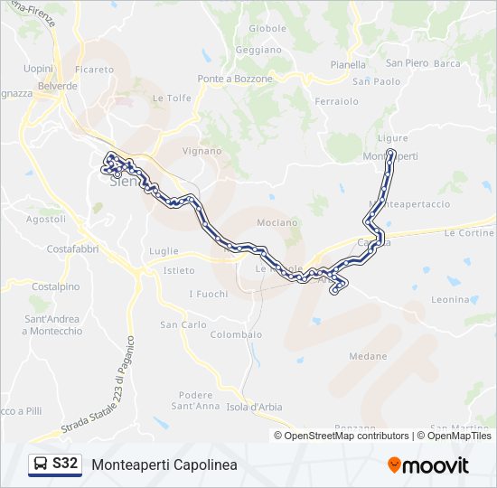 S32 Bus Line Map