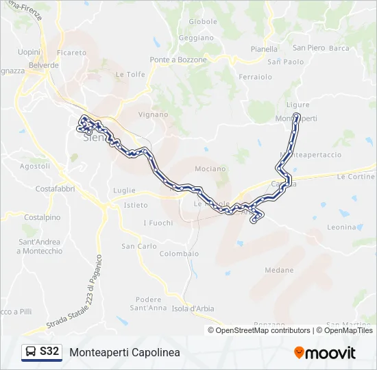 S32 Bus Line Map