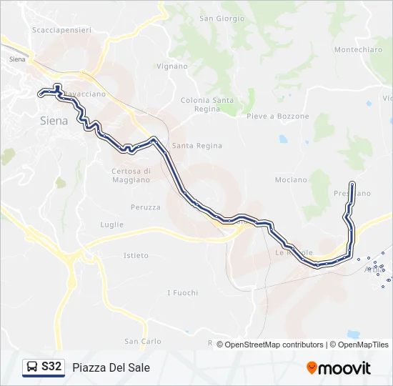 S32 Bus Line Map