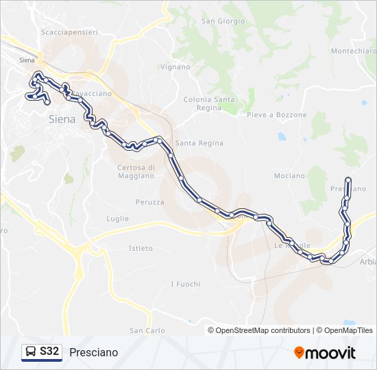 S32 Bus Line Map