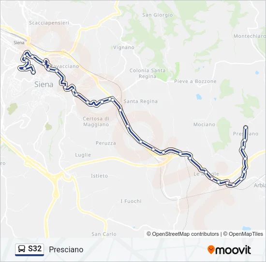 S32 Bus Line Map