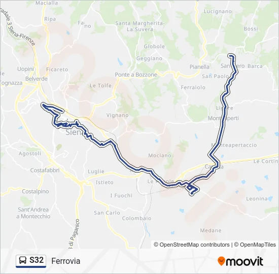 S32 Bus Line Map