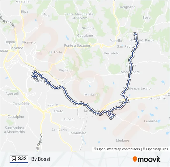 S32 Bus Line Map