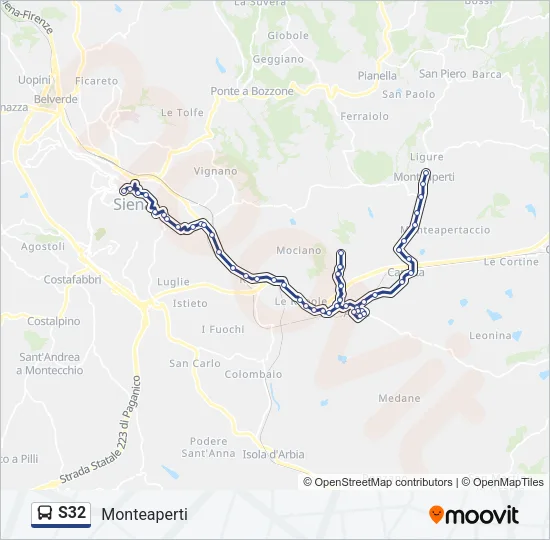 S32 Bus Line Map