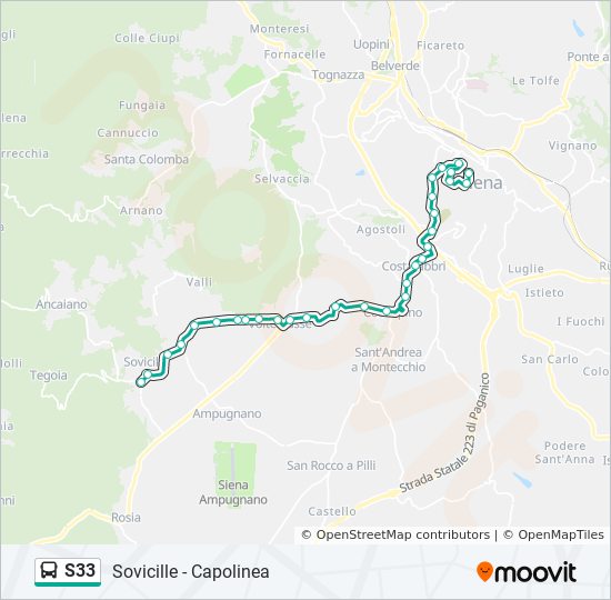 s33 Route: Schedules, Stops & Maps - Sovicille - Capolinea (Updated)