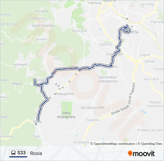 S33 Bus Line Map