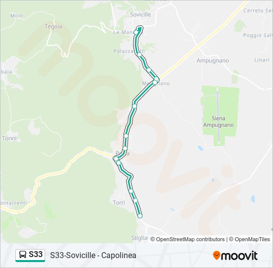 s33 Route: Schedules, Stops & Maps - S33-Sovicille - Capolinea (Updated)