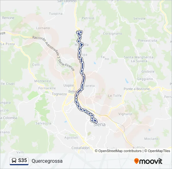 S35 Bus Line Map