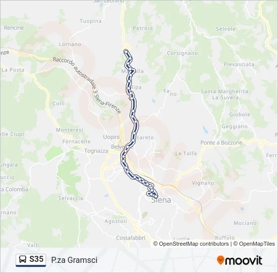 S35 Bus Line Map