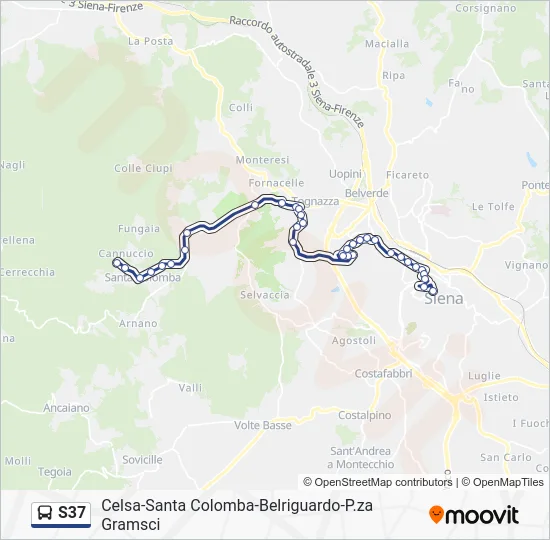 S37 Bus Line Map