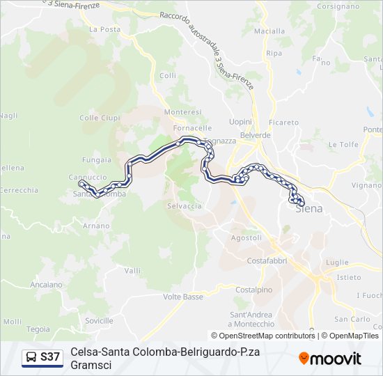 S37 Bus Line Map