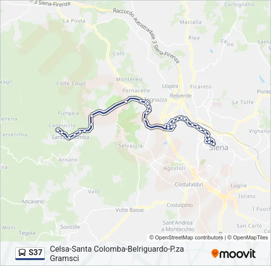 S37 Bus Line Map