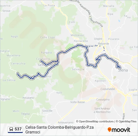 S37 Bus Line Map