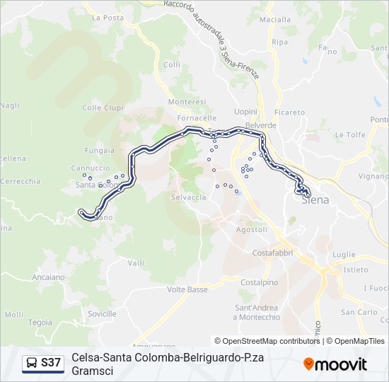S37 Bus Line Map
