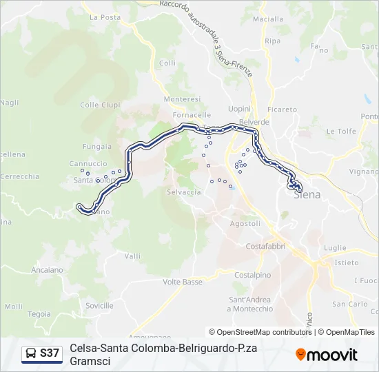 S37 Bus Line Map